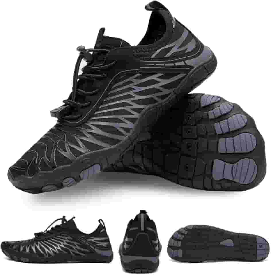 Sapatos de caminhada descalços para mulheres e homens, sapatos profissionais de caminhada e caminhada com bico largo, antiderrapante, leve e respirável