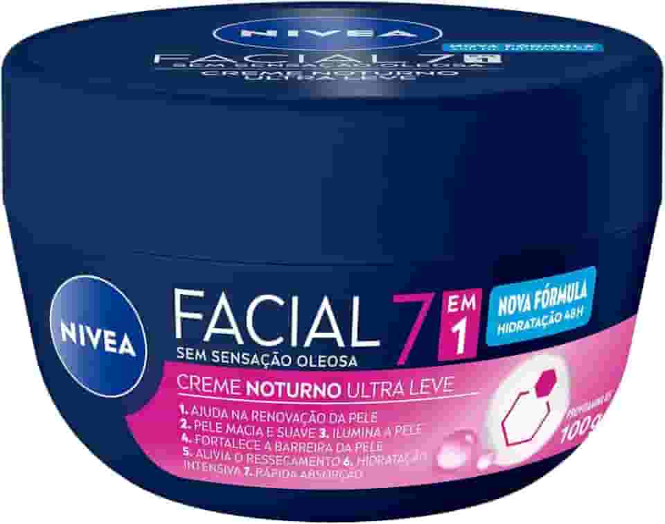 NIVEA Creme Facial Noturno - O potinho noturno dos queridinhos da hidratação facial, auxilia a renovação celular e hidrata profundamente a pele enquanto você dorme - 100g