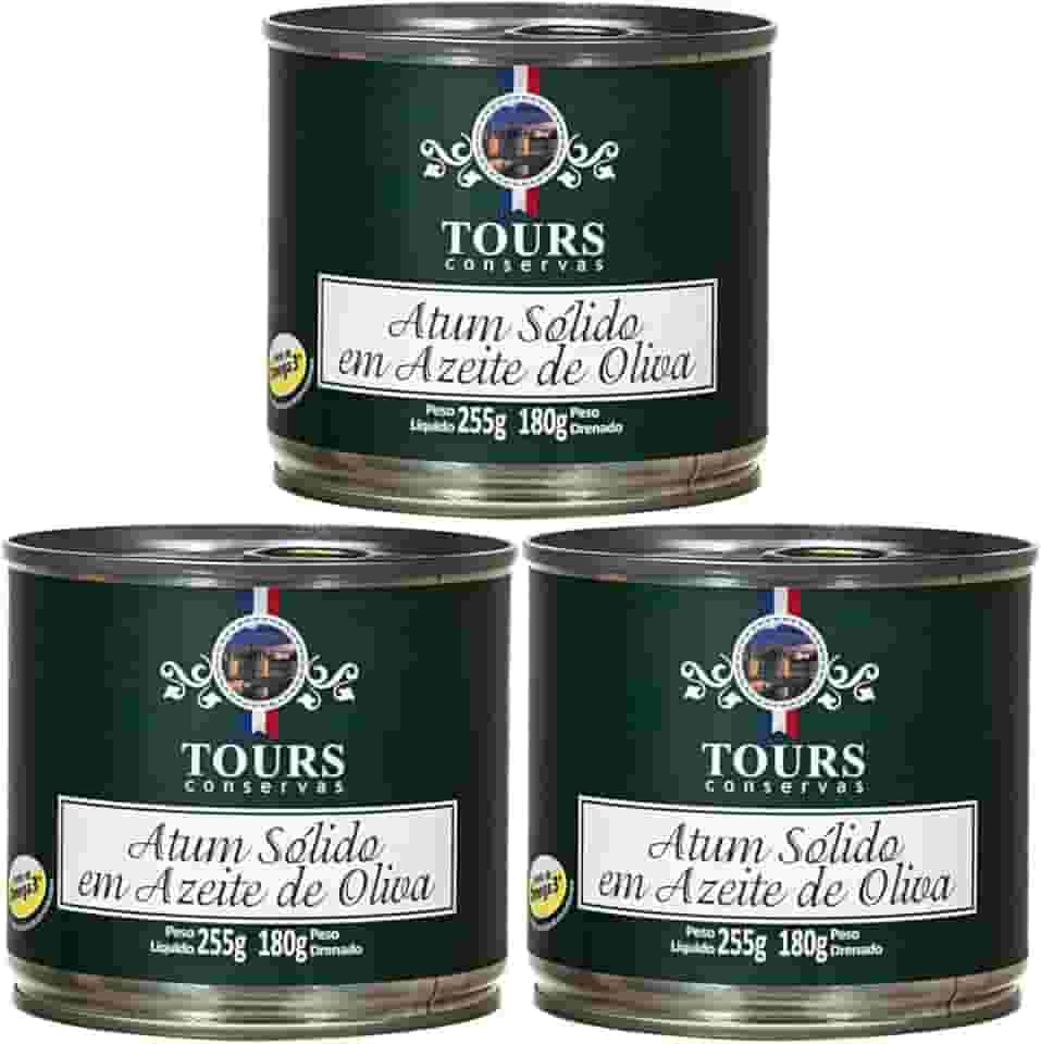 Kit 3X: Atum Sólido em Azeite de Oliva Tours 255g