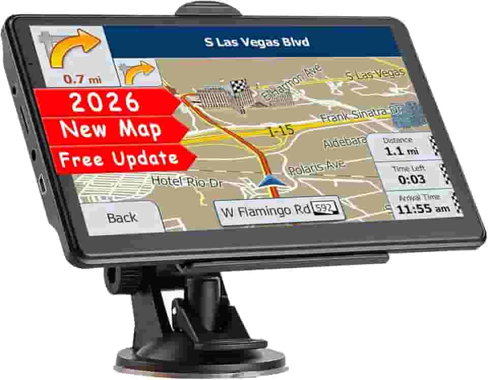 Navegação GPS para carro, caminhão, navegador, mapas mais recentes, tela sensível ao toque de 17,8 cm, veículo, GPS, caminhoneiro, navegação por voz, aviso de velocidade, atualização vitalícia
