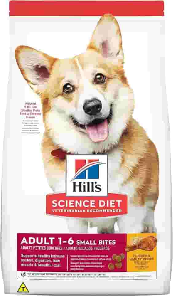 Ração Hill's Science Diet pedaços pequenos para cães adultos sabor frango - 6.8kg