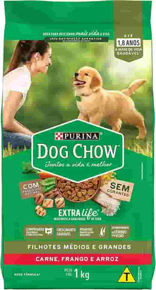 Purina Dog Chow Dow Chow Nestlé Purina Dog Extralife Filhotes Médios E Grandes Carne Frango E Arroz 1Kg
