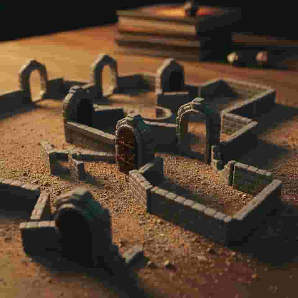 Cenario Rpg Muros Modulares Portas Dungeon Dragons 95 Pç D&d