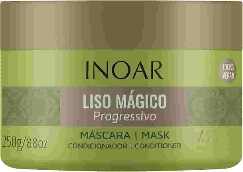 Inoar, Liso Mágico Máscara Capilar – Alinhamento, Hidratação e Efeito Liso Progressivo com Óleo de Argan - 250g