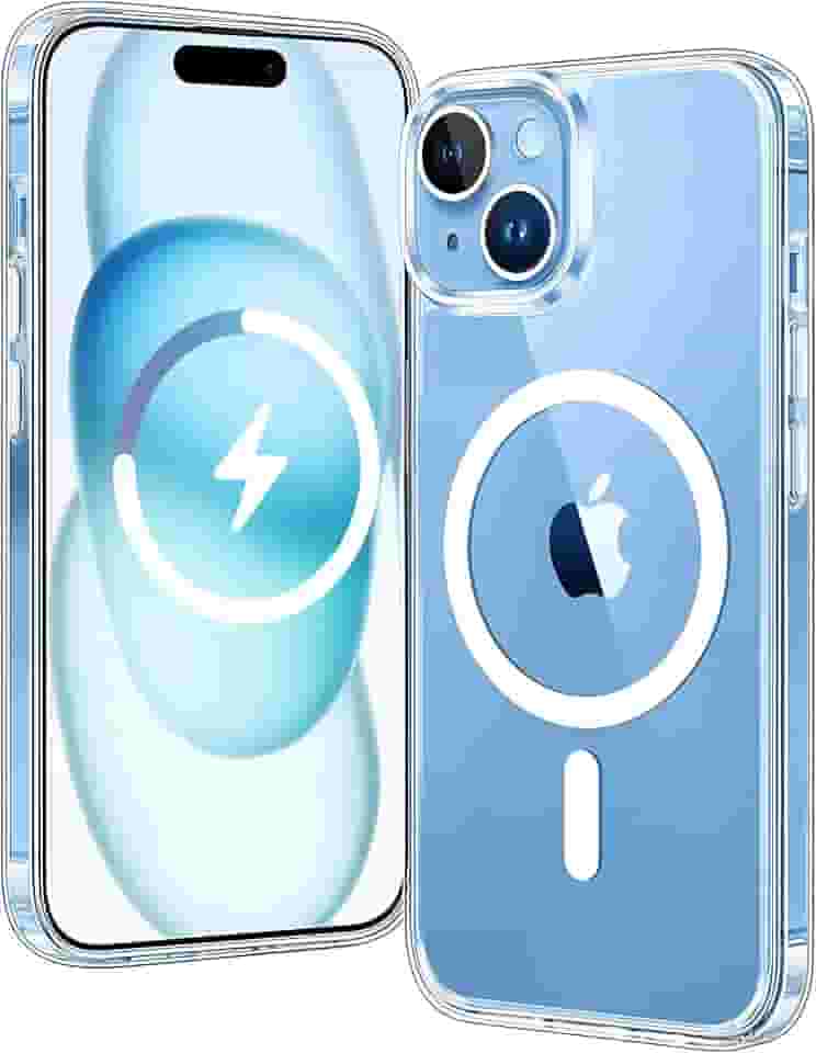 Capa Mag-Safe para [iPhone 14 PLUS] Capinha Magnetica Premium com [Proteção de Câmera] Clear Case Transparente [Anti-Amarelamento], Compatível com MagSafe, Resistente a Riscos e Anti Impacto