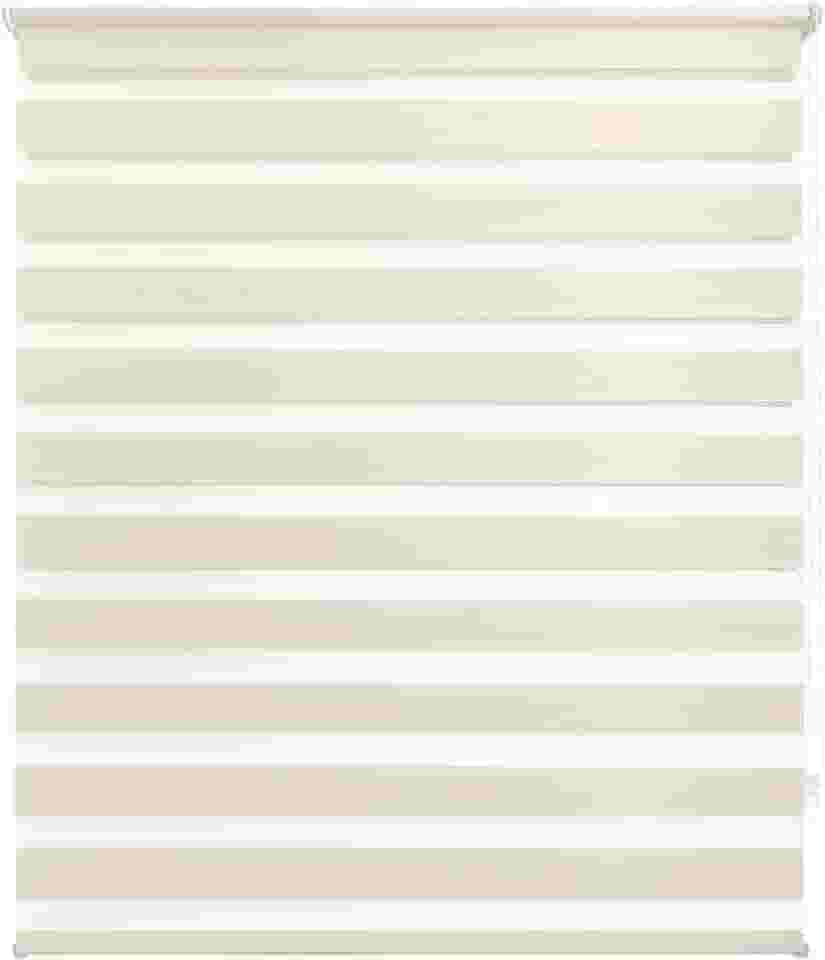 Zebra Persiana Rolo Dupla 120x160cm Bege Linho Evolux