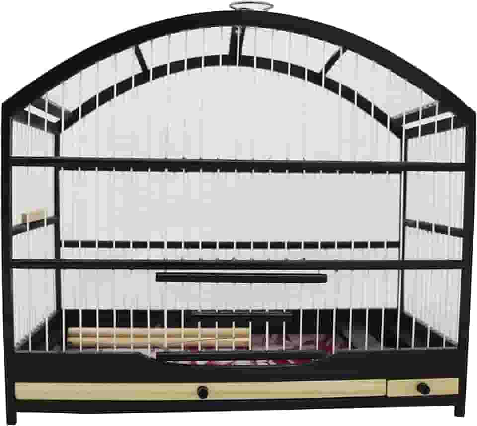 Gaiola Pequena Para Passarinho Em Madeira - Coleira/Coleiro/Coleirinha Preto