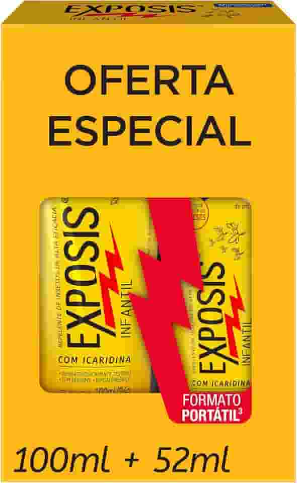 Exposis Infantil, Kit Repelente Icaridina, 2 Unidades Gel 100ml e 52ml