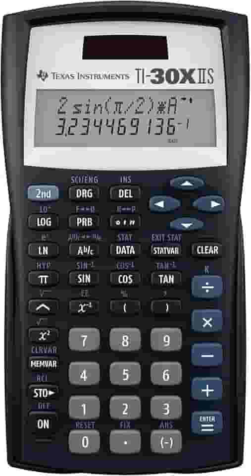 Texas Instruments Calculadora científica TI-30XIIS, preta com detalhes azuis