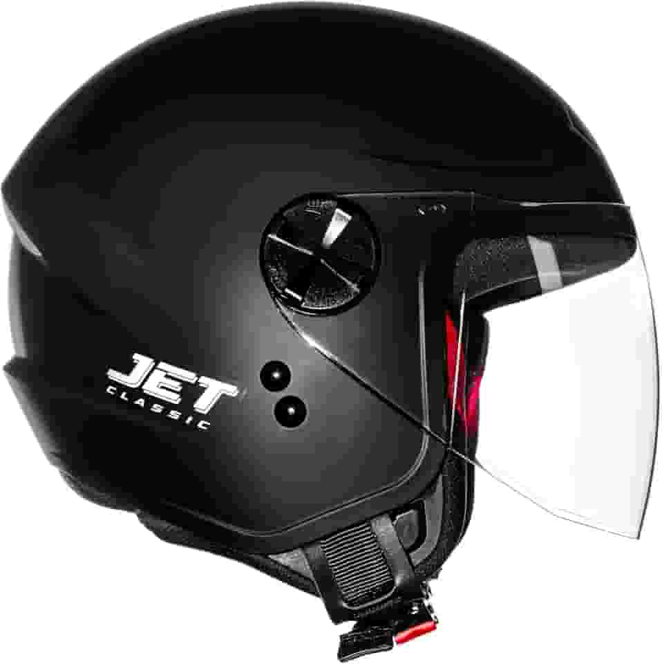 Capacete Moto Aberto Fly New Jet Preto Fosco
