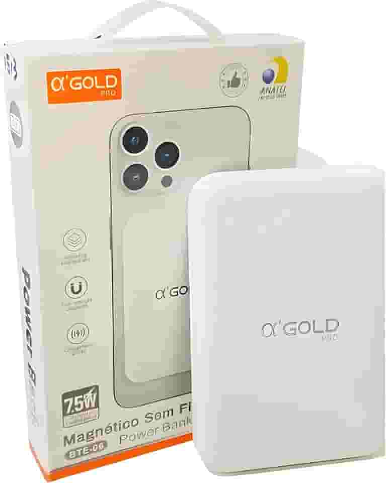 Carregador Portátil Magnético por Indução 10.000mAh – Power Bank Premium com Carregamento Rápido, Sem Fio, Compatível com iPhones MagSafe (XR, 11, 12, 13, 14, 15, 16 e Pro, Pro Max e Plus)