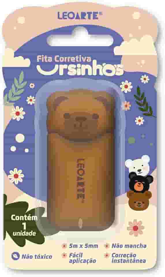 FITA CORRETIVA 5MX5MM FORMATO URSINHOS CORES SORTIDAS LEOARTE