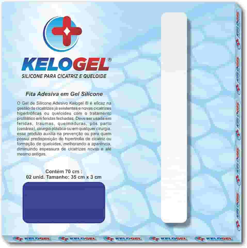PLACA EM GEL DE SILICONE PARA CICATRIZ 3X70CM KELOGEL
