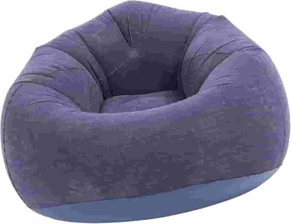 YOUTHINK Espreguiçadeira Inflável Cadeira Inflável Portátil de Material Premium, sofá Portátil Dobrável para Sala de Estar, Quarto, Varanda, Viagens de Escritório, Multiuso Interno e Externo (Azul