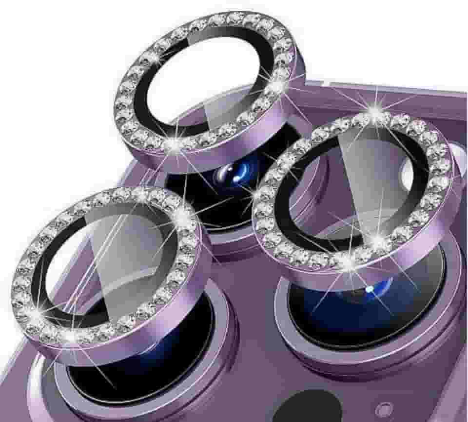 Kit Película Lentes De Câmera iPhone C/Strass kit Protetor Câmera Iphone Modelos Cores11 12 13 14 15, Mini, Plus, Pro, Pro Max (Preto, Iphone 11 Pro e 11 Pro Max)