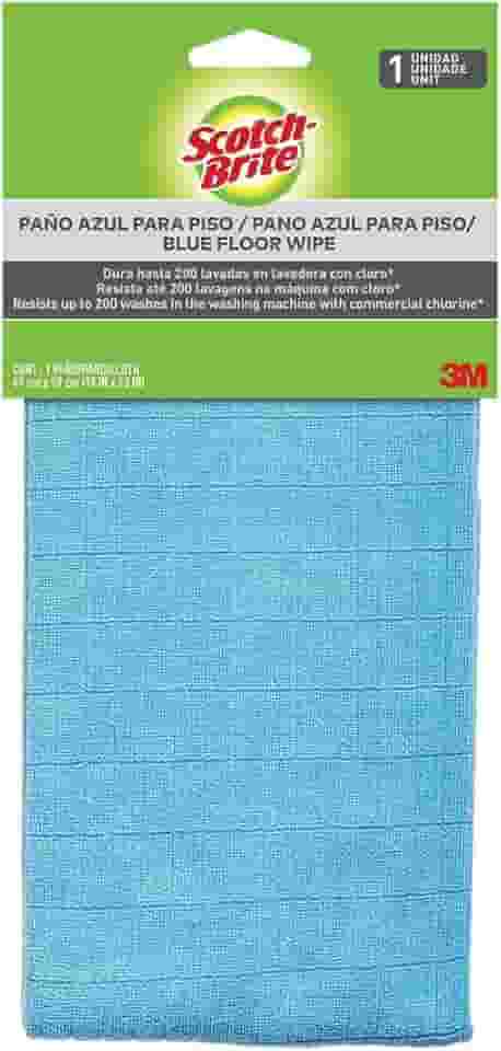3M, Super Pano de Chão Scotch-Brite, Para Limpeza, Lavável e Reutilizável, Azul, 1 unidade