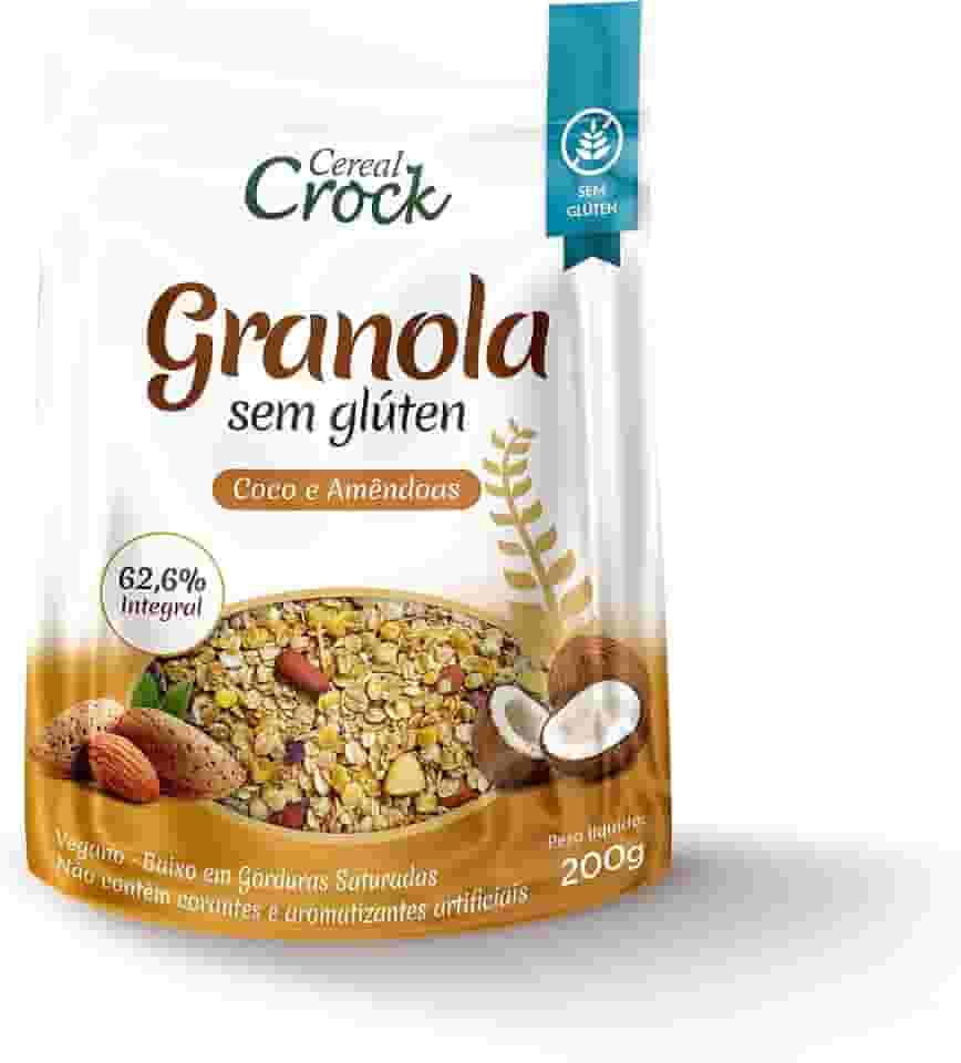 Granola Coco e Amêndoas (com aveia sem glúten) Cereal Crock 200g