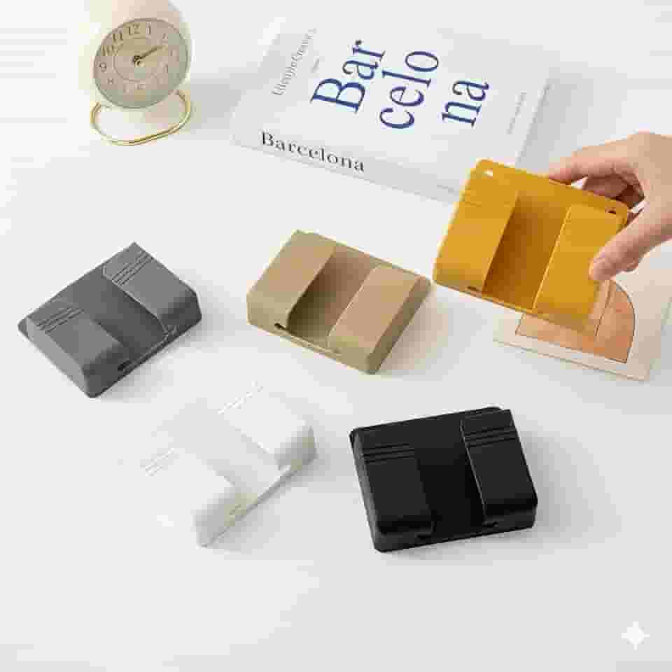 Suporte Prático Multiuso De Parede Para Celular Controle Remoto e Carregadores Fixação Autocolante Vem com Adesivo Porta Celular Para Carregar