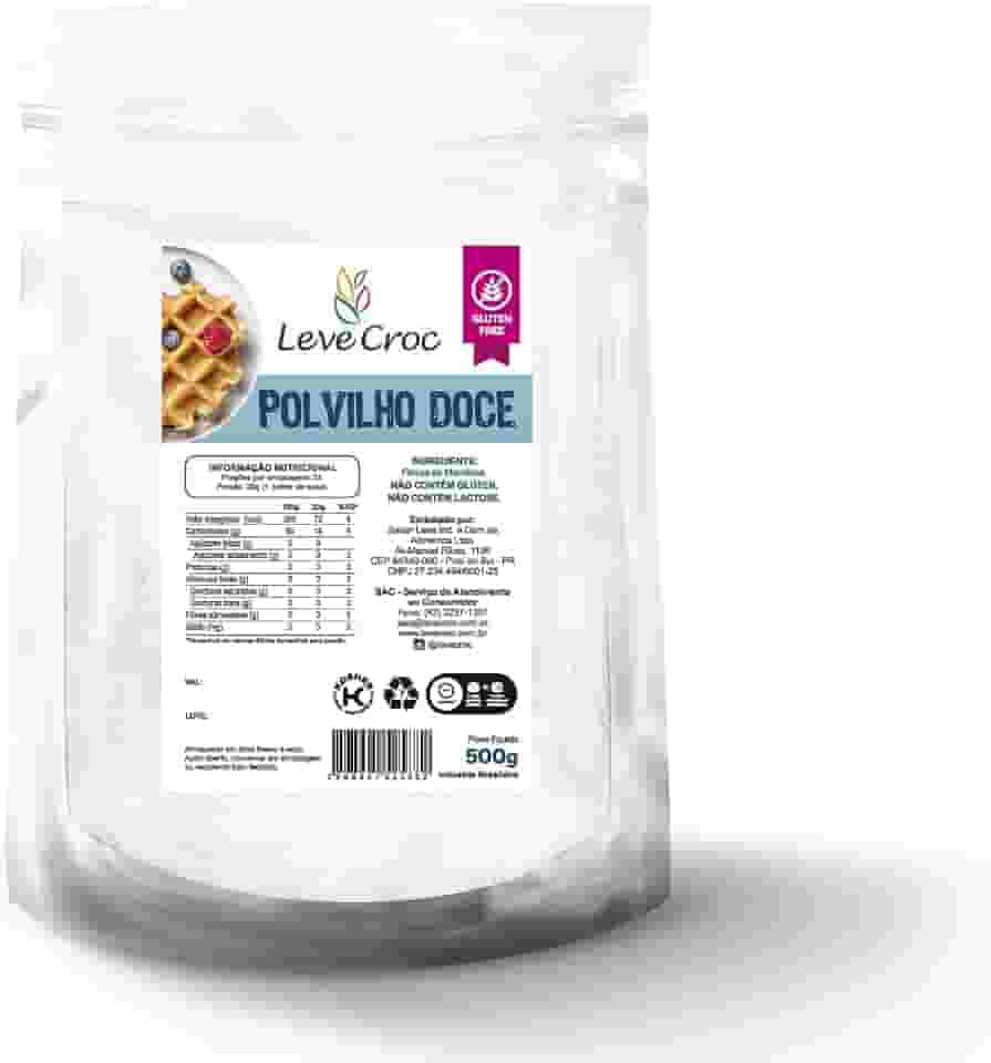 Polvilho doce (fécula de mandioca) sem glúten Leve Croc 500g