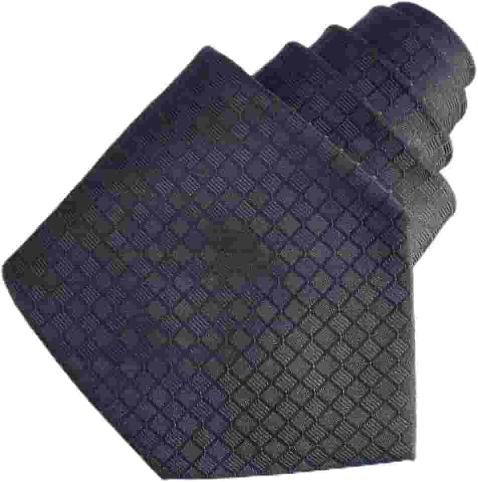 Gravata masculina de 9,5 cm de largura preta para homens formal evento terno gravata com caixa de presente