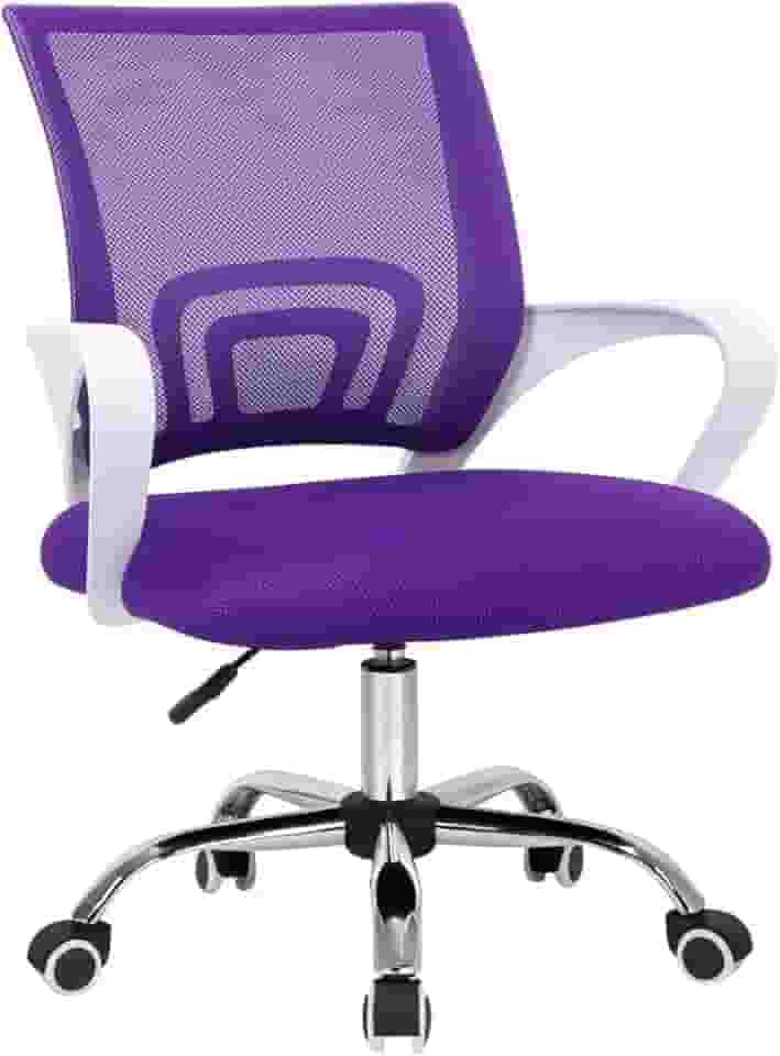 Cadeira de Escritório Ergonômica Stoel Start Home Office Confortável Secretária Giratória Encosto Respirável Mesh (Roxa)