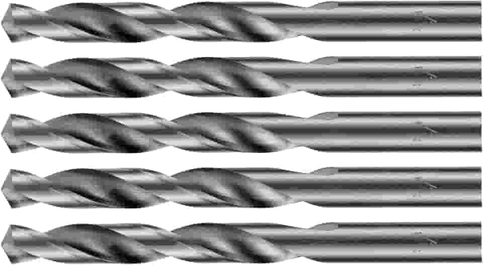 MTX Jogo de Brocas para Metal 1/2" (12,7 mm) HSS – Aço Rápido, Haste Cilíndrica, 5 Peças