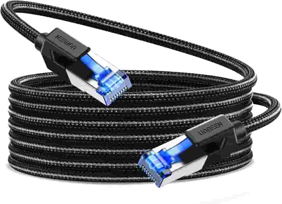 Cabo De Rede Cat8 Gamer Internet Rj45 40gbps 5 Metros I Cabo de Rede Trançado de Alta Velocidade 40 Gbps 2000 MHz Cat8 RJ45 I Cabo de Rede Compatível Com Smart TV PS5 XBOX One PC Gamer Streaming
