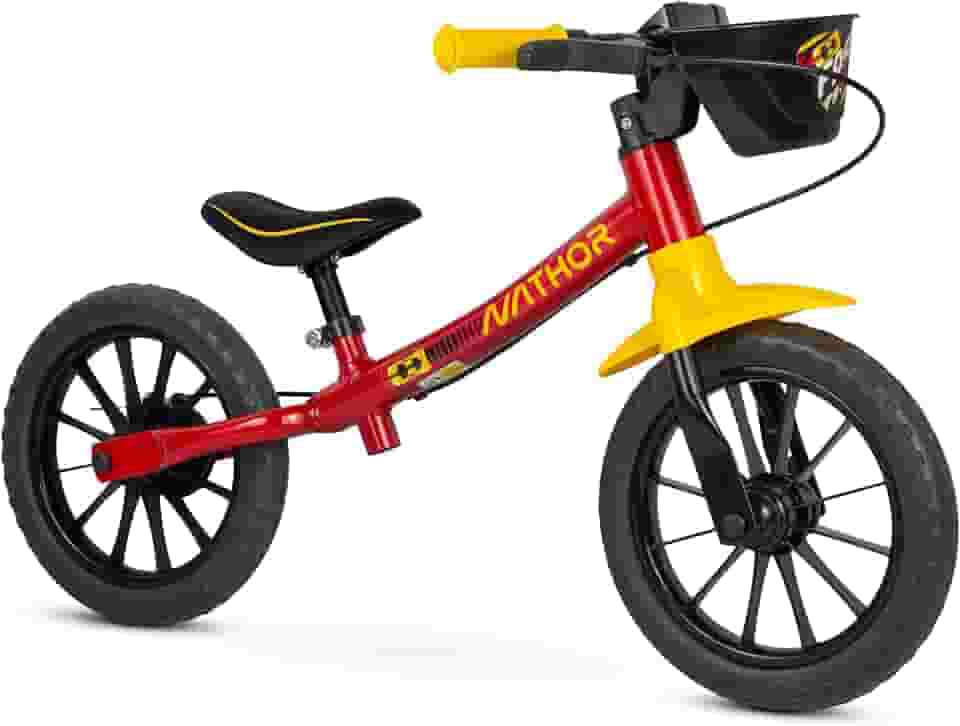 Nathor Bicicleta de Equilíbrio Balance Bike Fast Vermelha