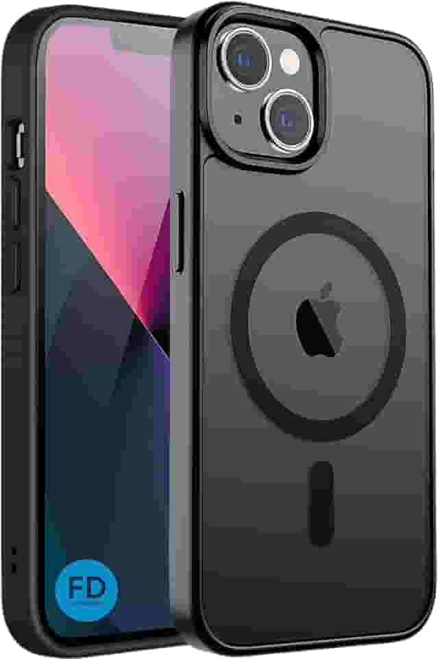 Capa Mag-safe para iPhone 14 Capinha Slim Case Magnética Translucida Matte Anti-Amarelamento Preta Compatível com mag-safe