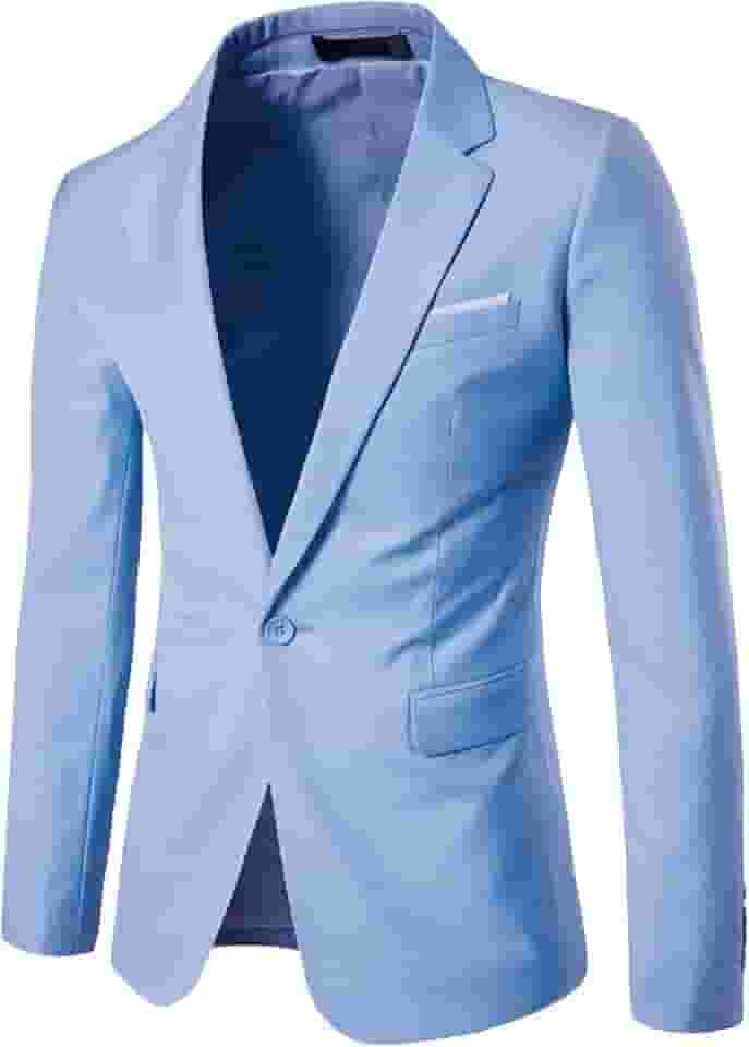 Blazer fino masculino de um botão Bestgift