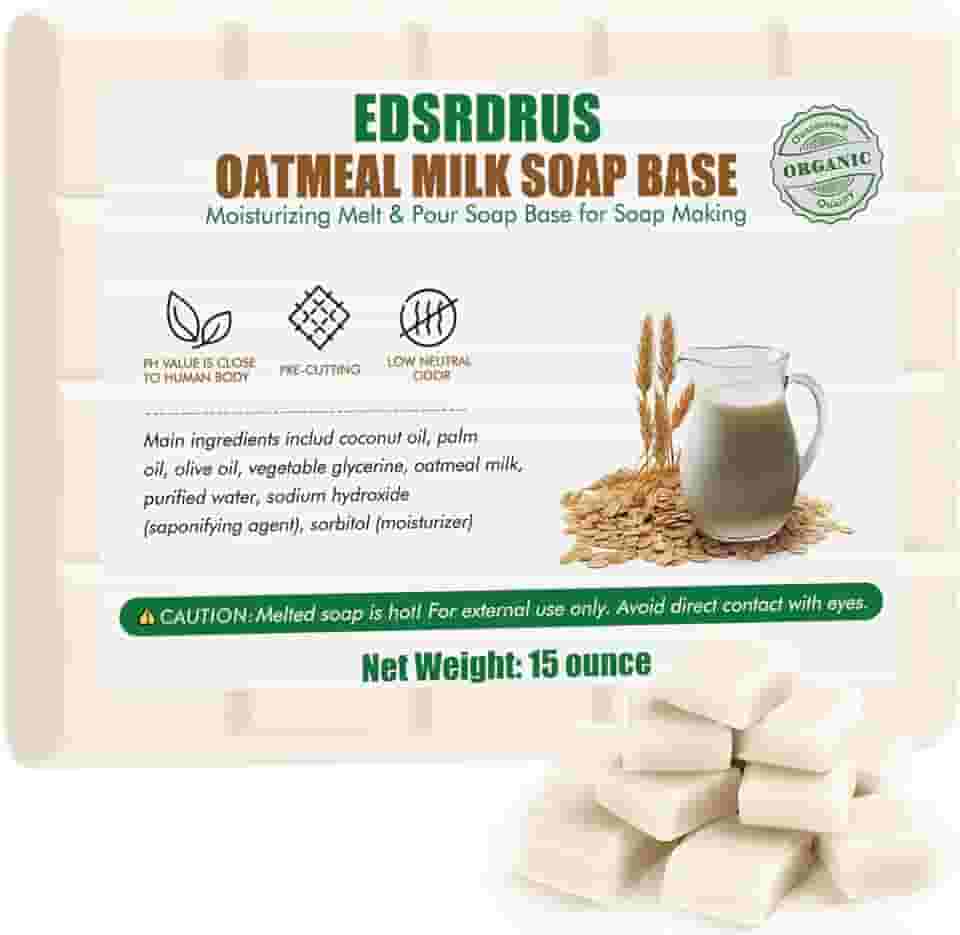 Base de sabão de glicerina de 425 g – Base perfumada de sabão derretido e derramado para artesanato DIY, fácil de cortar, vegano e natural, hidratante e suave na pele para suprimentos de fabricação de