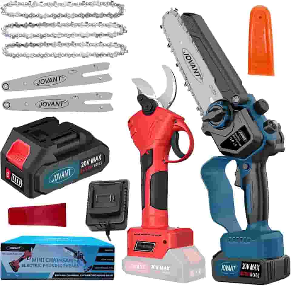 Tesoura De Poda Elétrica 2 Em 1 E Motosserra, Podador Elétrico Para Aparar Árvores De 1,2 Polegadas, Serra A Bateria De 6 Polegadas Com Bateria De 20 V 4,0 Ah, Ferramentas Elétricas De Jardim