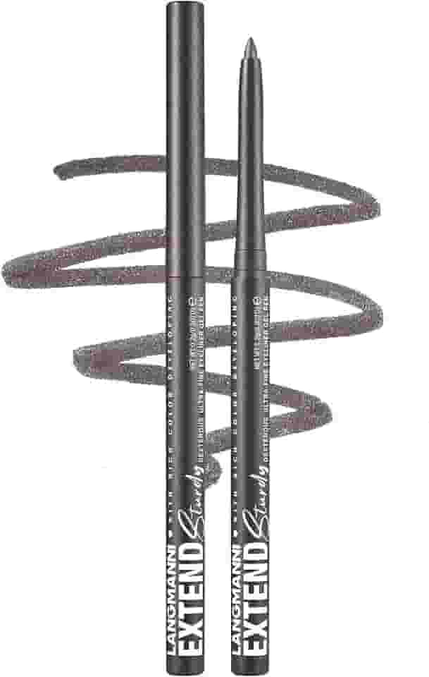 Erinde Lápis delineador em gel marrom acinzentado à prova d'água, delineador de olhos cremoso retrátil, de longa duração, ultra-suave, à prova de manchas, vegano e livre de crueldade, 10 marrom
