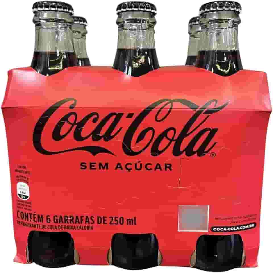 Refrigerante Coca-Cola Sem Açucar 250ml - 6 unidades