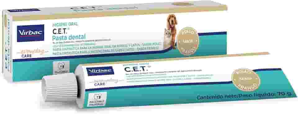 Virbac C.E.T. Kit Saúde Oral Limpeza e Manutenção da Higiene Oral para Cães e Gatos (pasta + escova + necessaire)