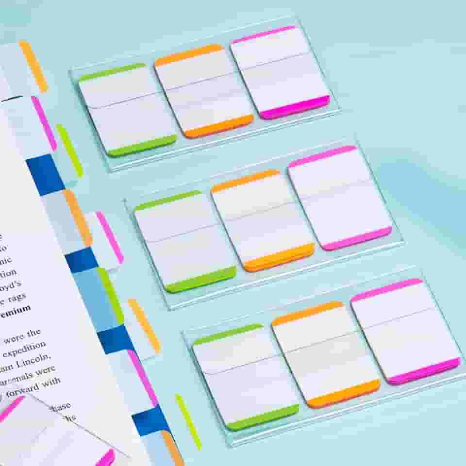 216 abas adesivas transparentes - marcadores de página e sinalizadores de índice para livros, cadernos, organizador de arquivos