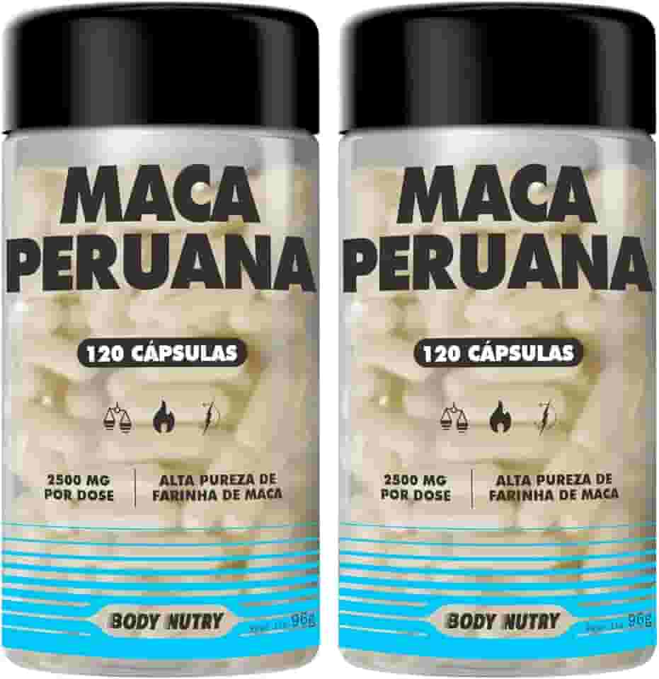 Kit 2x Maca Peruana Premium 2500mg 100% Pura Pote 120 Cápsulas Matéria Prima Importada Para Homens e Mulheres | Energia Resistência