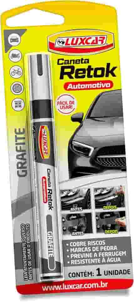Luxcar - Caneta Retok Automotivo Tira Riscos - Cor Grafite