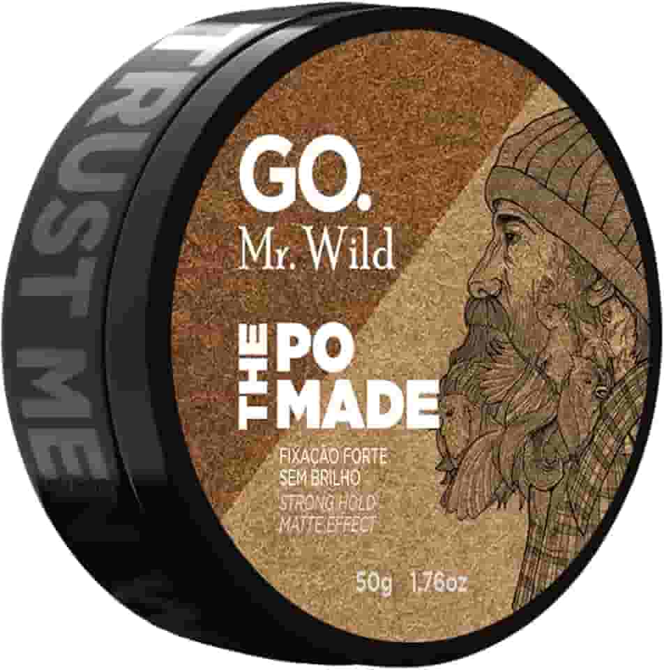 GO. Man Pomada Matte (Sem Brilho) Go Mr Wild Forte Fixação Efeito Seco Natural Longa Duração Todos Os Tipos De Cabelo Go Man