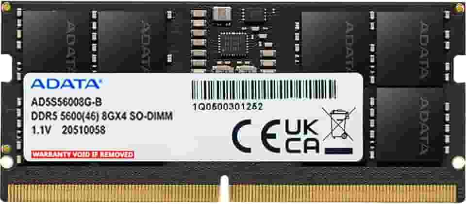 Memória RAM Notebook Adata XPG DDR5 8GB 5600MHz CL46 SODIMM 1.1V, Alto Desempenho e Baixo Consumo – AD5S56008G-S
