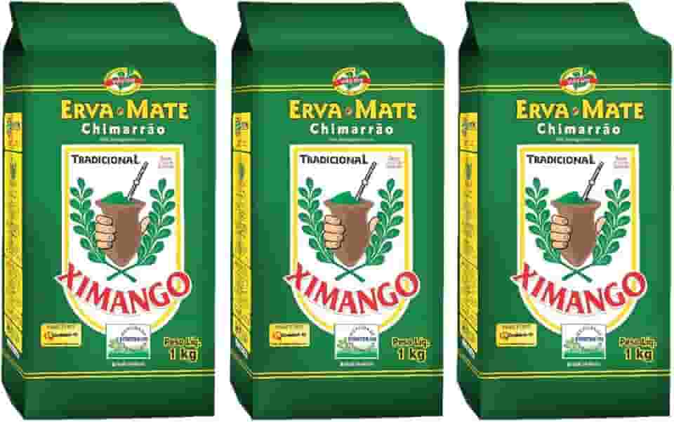 3 Pacotes de Erva Mate De Chimarrão Tradicional 1kg cada À Vácuo Ximango