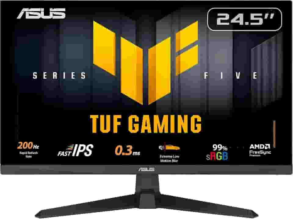 ASUS TUF Gaming VG259Q5A 62.2 cm Full HD 1920 x 1080 200Hz, IPS rápido, ELMB, GTG de 0,3 ms (min.), alto-falante estéreo, monitor de jogos DisplayWidget Center