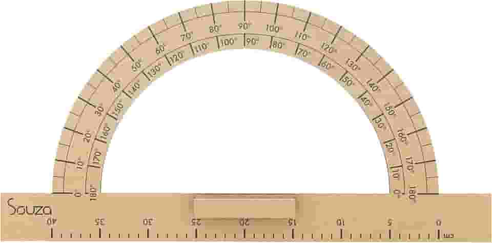 Transferidor 180º, Souza & Cia, 2935, MDF