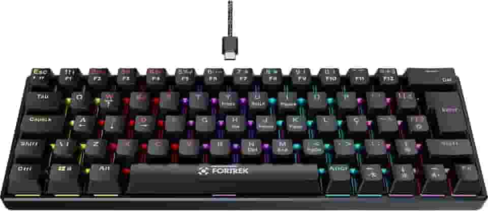 Teclado Gamer Mecânico Fortrek Gravity 65 Compact Preto Switch Outemu Red