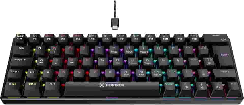 Teclado Gamer Mecânico Fortrek Gravity 65 Compact Preto Switch Outemu Red