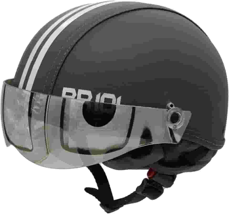 Capacete Coquinho Scooter Elétrica Bike Skate Patinete BR 101 Premium Viseira Silver