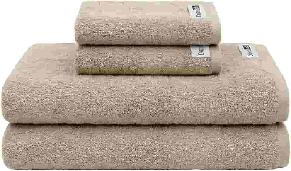 Decolab Jogo de Toalhas Air Light 100% Algodão (Marrom e Bege, 4 Peças)