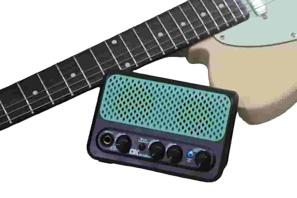 Amplificador Guitarra Portátil iG-10DMini com Bateria Eletrônica 30 Ritmos Bluetooth 10W Alto-Falante Duplo Recarregável USB-C Modos Clean/Overdrive e Entradas AUX/Fone para Prática em Casa/Viagem