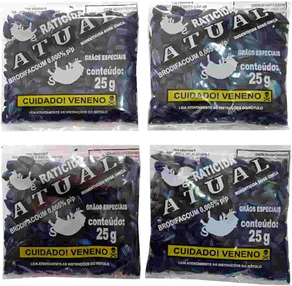 Veneno Mata Rato Ratazana Raticida Semente Girassol Venda Livre = 24 Unidades