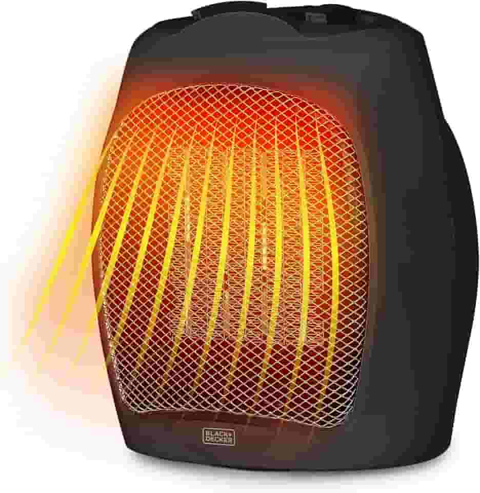 BLACK+DECKER Espaço pequeno, aquecedor de cerâmica 1500W para uso interno